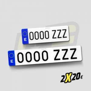 matrículas de metacrilato acrílicas Alfa + Estándar