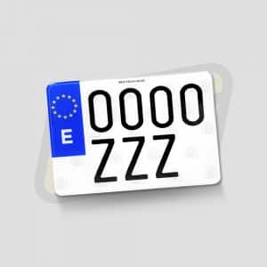 matrículas de metacrilato acrílicas para moto 22x16 cm